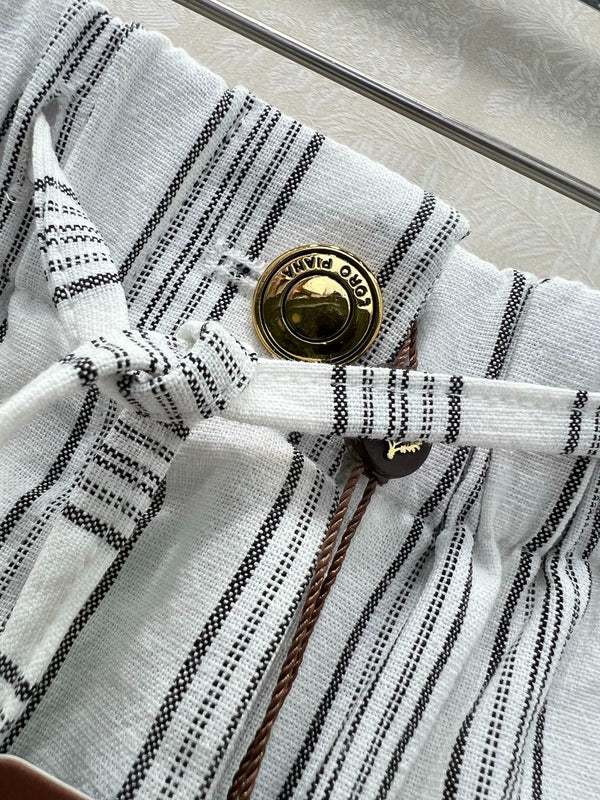 RALPH LAUREN STRIPED LINEN SHORTS 269163