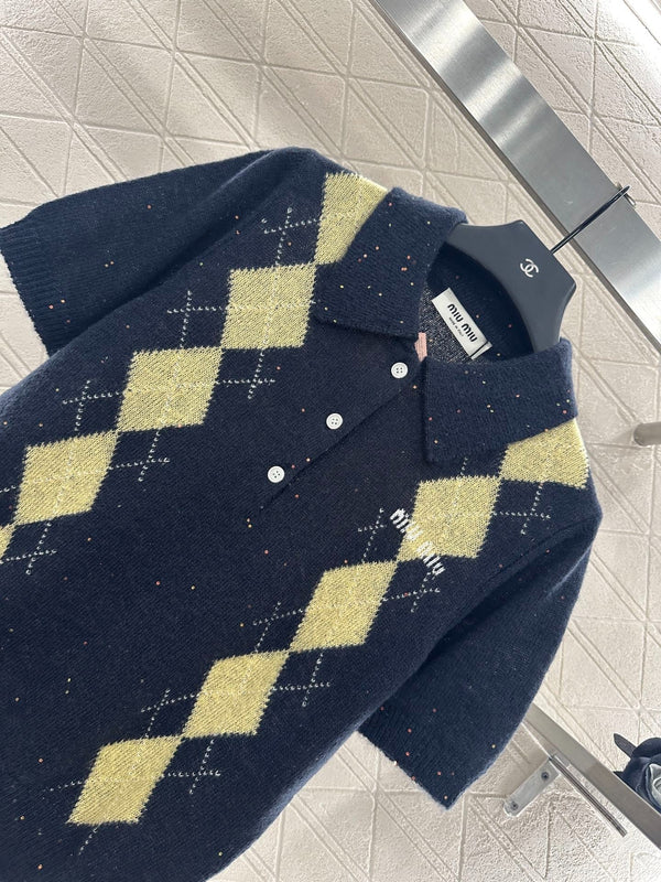 MIUMIU SHORT-SLEEVE KNIT TOP STYLE 22