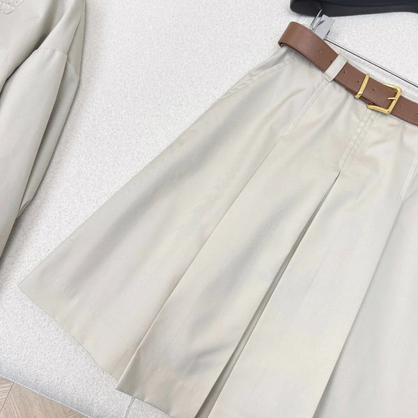 MIUMIU MIDI KHAKI SKIRT STYLE 73