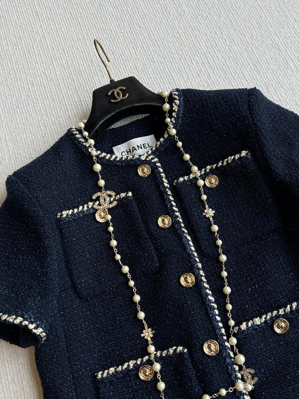 VESTE CHANEL EN LAINE À MANCHES COURTES STYLE 29