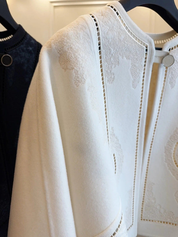 HERMES 25S SHORT REVERSIBLE KNITTED JACKET 092