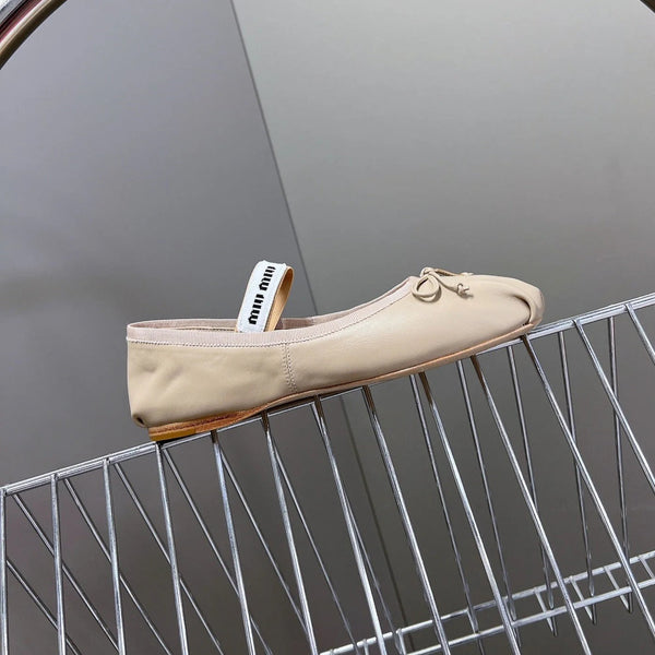 M BALLET FLAT SHOES LIGHT NUDE SHEEPSKIN