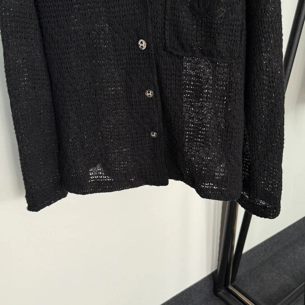 CHANEL 25S CARDIGAN EN MAILLE À MANCHES LONGUES MODÈLE 129
