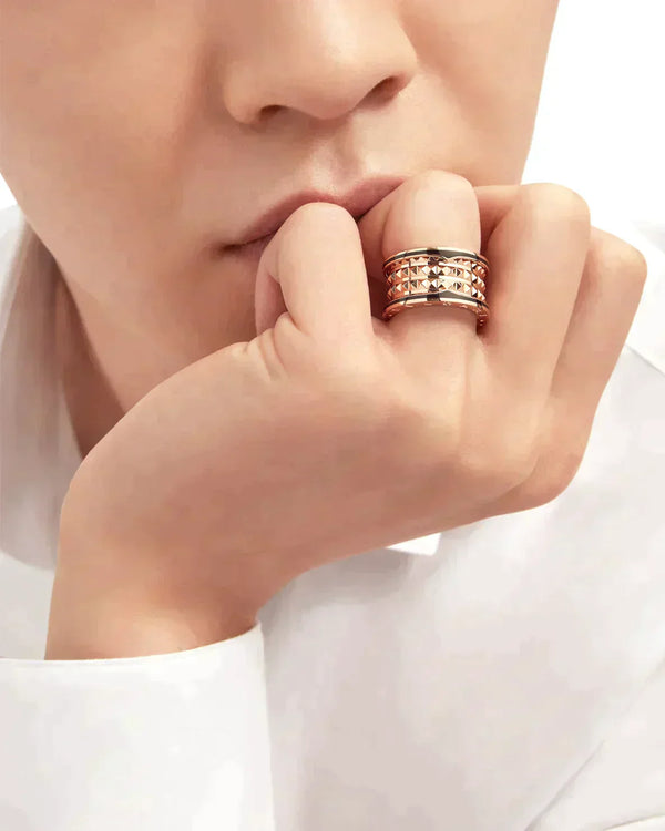 ZERO 1 ROCK NERO CERAMICA ORO ROSA MODELLO GRANDE