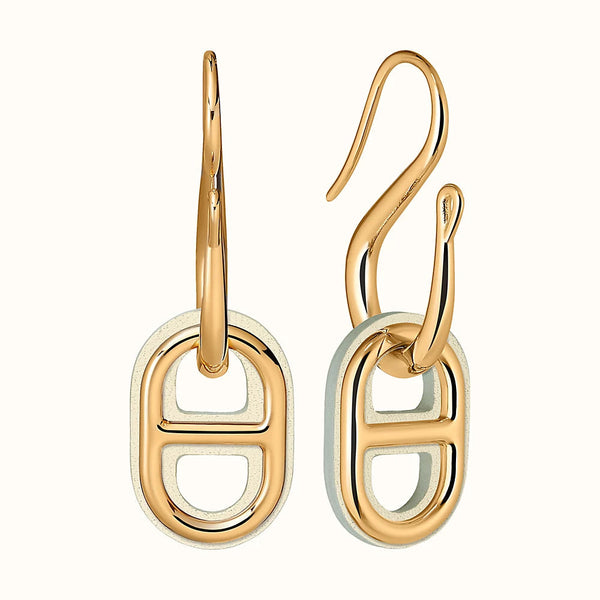 O'MAILLON EARRINGS CALFSKIN WITH ROSE GOLD PLATED HARDWARE