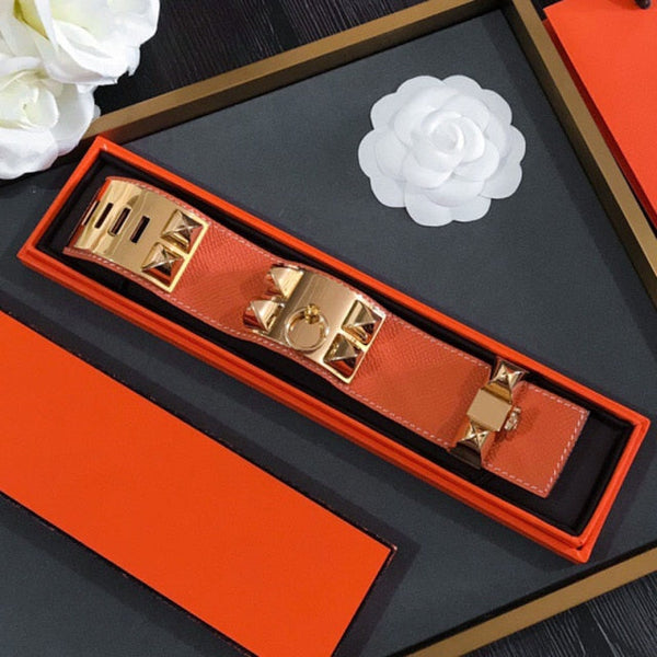 Bracciale HM Collier De Chien in oro rosa da 4 cm