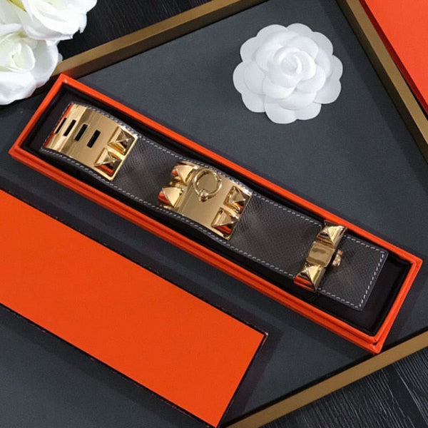 Bracciale HM Collier De Chien in oro rosa da 4 cm