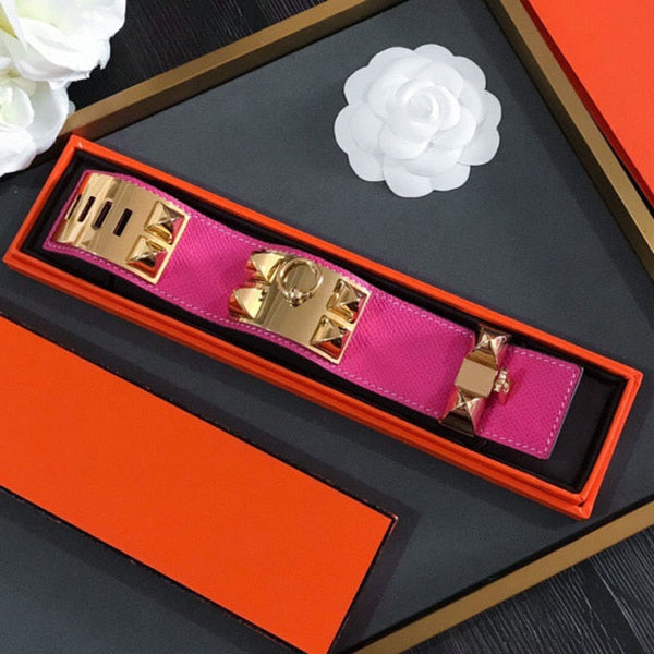 Bracciale HM Collier De Chien in oro rosa da 4 cm