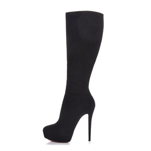 CL Suede Bianca Botta 140MM Knee Boots