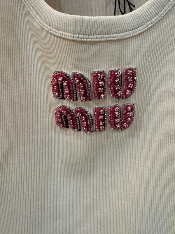 Miu Hand-beaded camisole