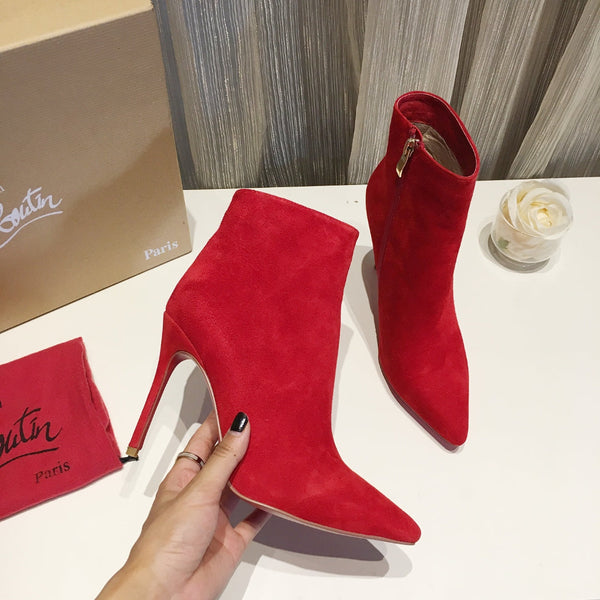 CL So Kate Booty Ankle Boots 100mm Suede Red