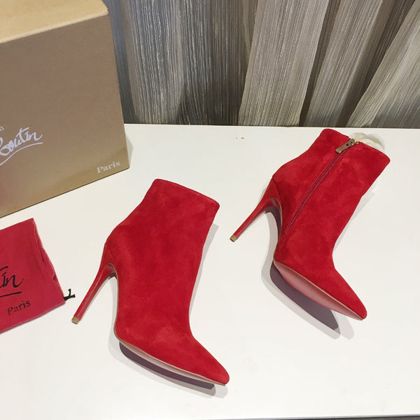 CL So Kate Booty Ankle Boots 100mm Suede Red