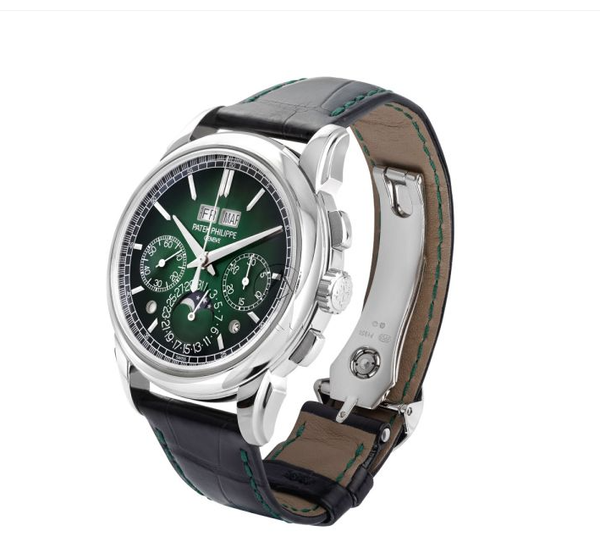 Patek Philippe Patek Philippe Perpetual Calendar Chronograph Green Dial Platinum 41 mm