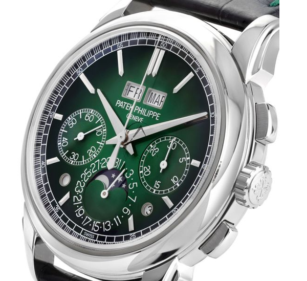 Patek Philippe Patek Philippe Perpetual Calendar Chronograph Green Dial Platinum 41 mm