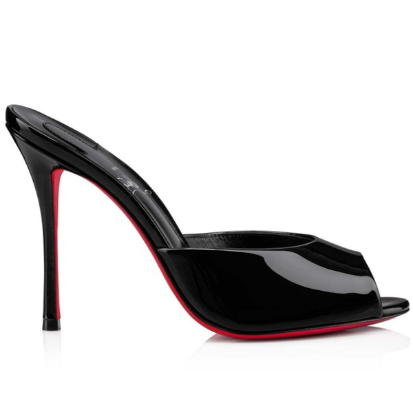 CL Me Dolly 100mm Mules Black Patent Calf Leather