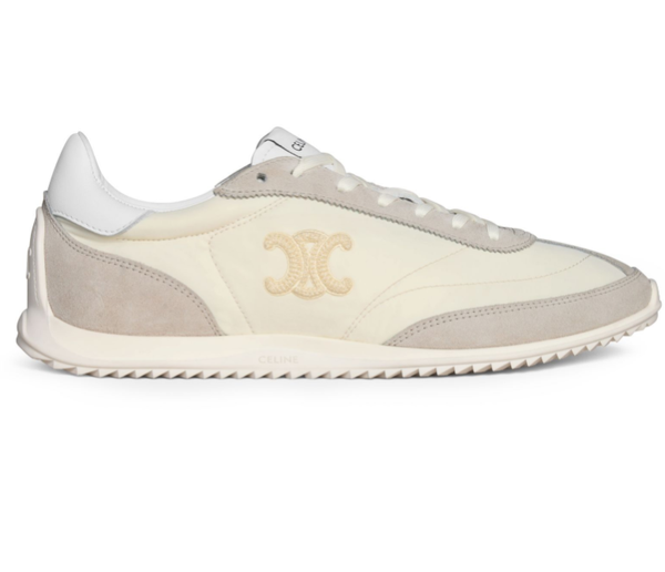 Celine Racer Low Top Sneaker Vanilla Suede Calfskin