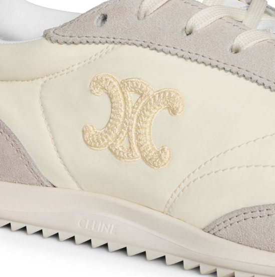 Celine Racer Low Top Sneaker Vanilla Suede Calfskin