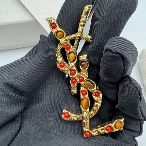 YSL Brooch Silver 201191