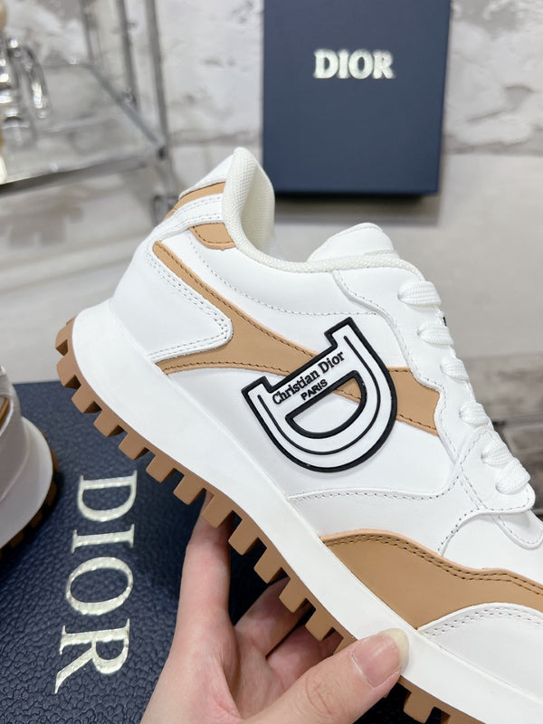 C'est Dior Sneaker 35mm White Mix Dark Beige Cowhide