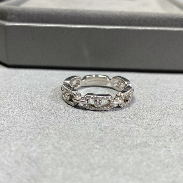 MOVE LINK PAVED DIAMOND RING