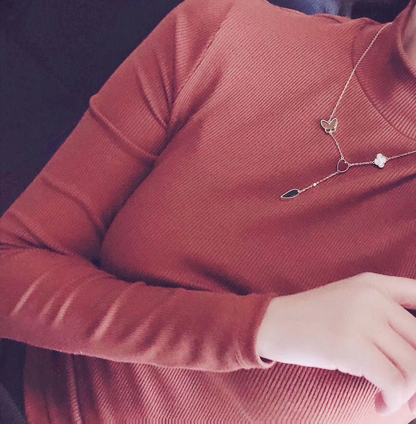 COLLANA IN ORO ROSA CON 4 MOTIVI LUCKY SPRING