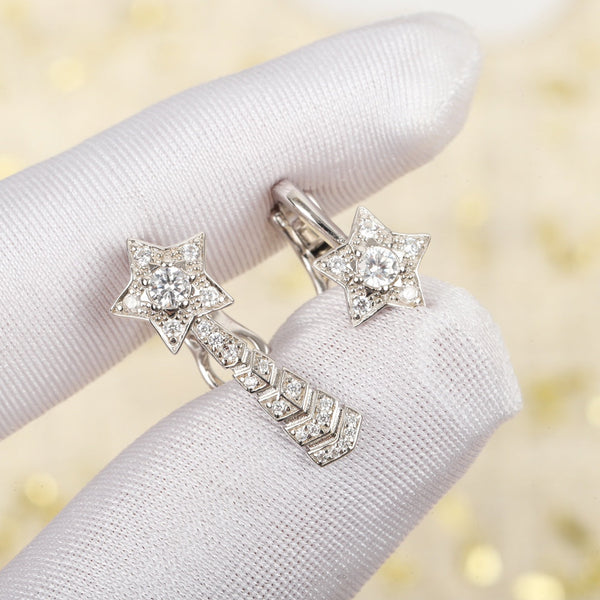 ORECCHINI IN ARGENTO CON DIAMANTI COMETTE ETOILLE