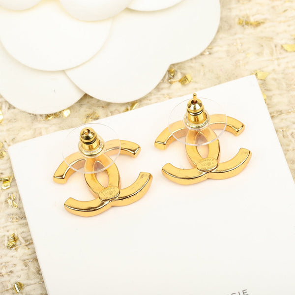 CHANE OIL DRIPPING DOUBLE C EARRINGS