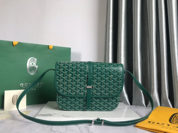 BELVEDERE MM BAG 28CM GREEN CANVAS