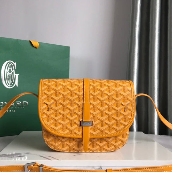 BORSA BELVEDERE PM 21CM TELA GIALLA