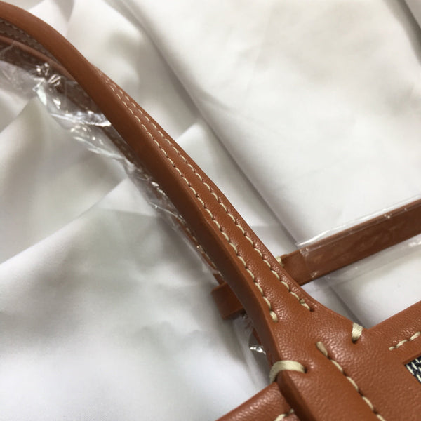 MINI HOBO BOHEME 38CM TELA NERA E MARRONE CHIARO