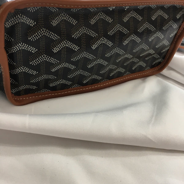 MINI HOBO BOHEME 38CM TELA NERA E MARRONE CHIARO