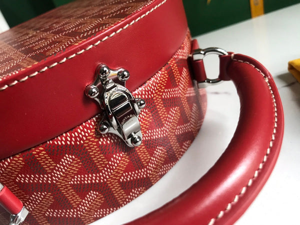 BORSA TRUNK ALTO HATBOX 18CM IN TELA ROSSA