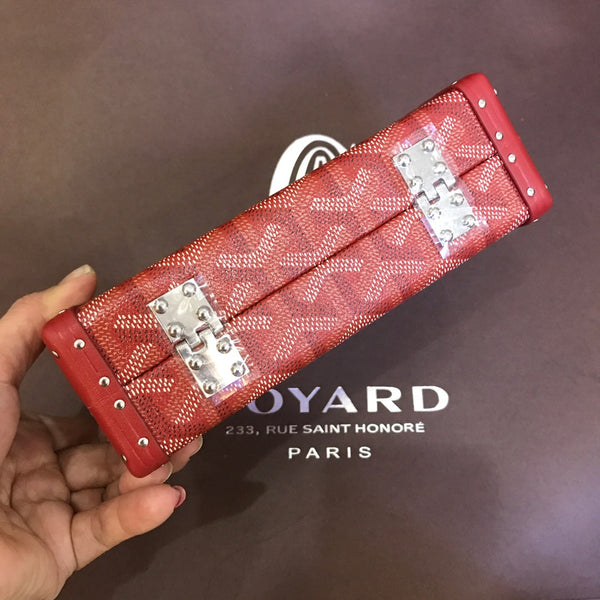 BORSA MINAUDIERE TRUNK 17CM TELA ROSSA