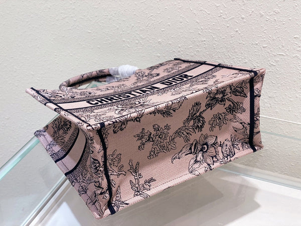 Medium CD Book Tote 36cm Jardin Botanique Pink