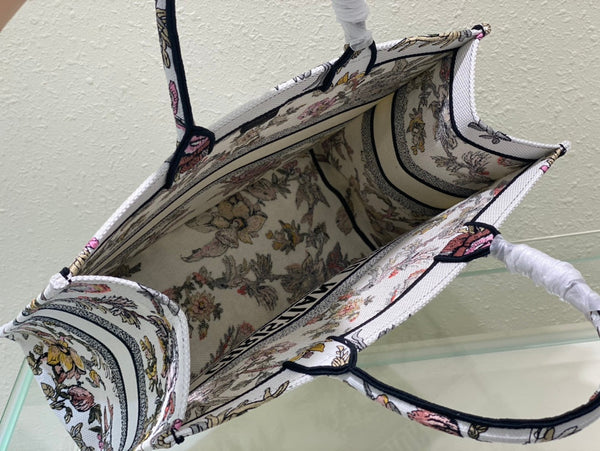 Large CD Book Tote 42cm Jardin Botanique White