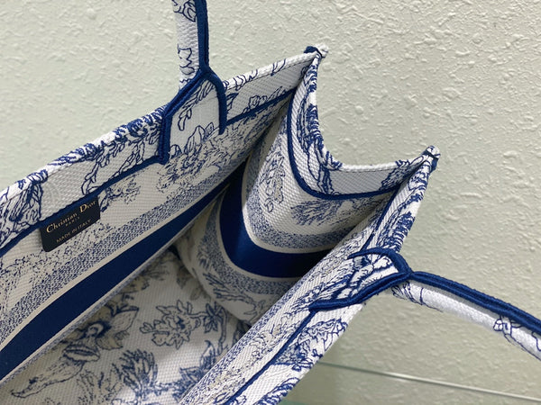 Borsa media per libri con CD 36 cm Jardin Botanique Blu