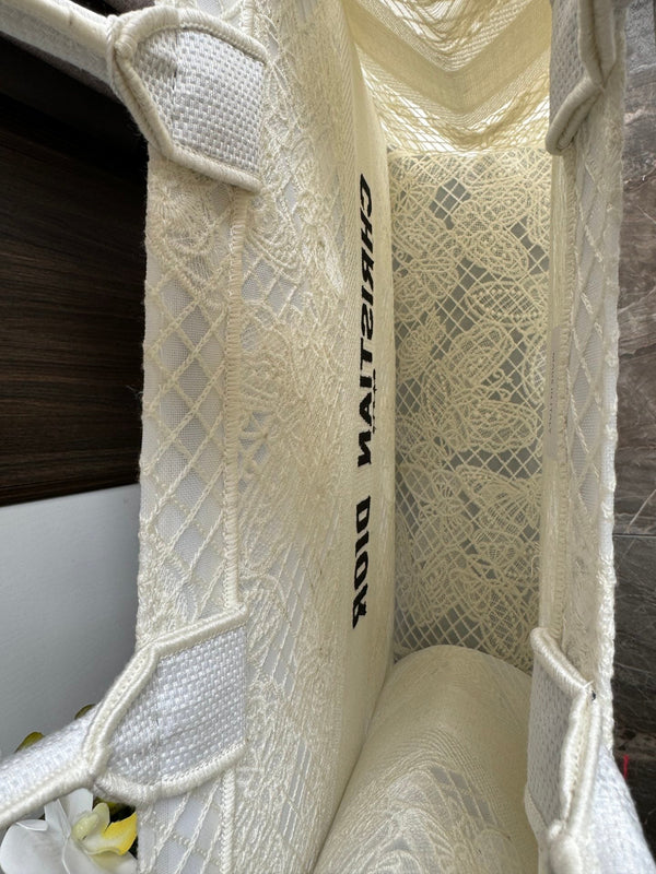 Large CD Book Tote 42cm Butterfly Zodiac White