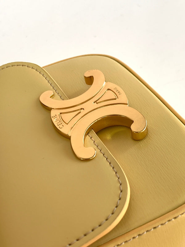 TEEN TRIOMPHE 11CM PELLE DI VITELLO GIALLA