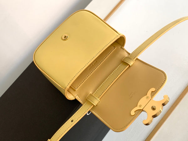 TEEN TRIOMPHE 11CM PELLE DI VITELLO GIALLA