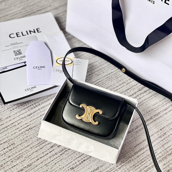 TEEN TRIOMPHE 11CM PELLE DI VITELLO NERA