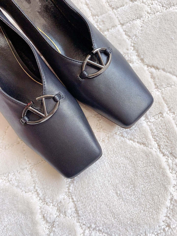 Vlogo Spool Square Toe Nero