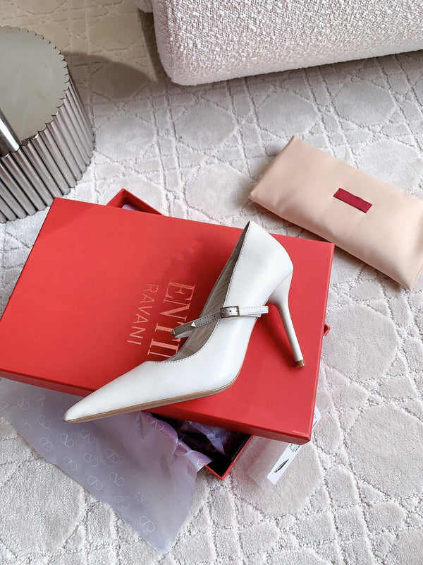 Décolleté Rockstud Straps 90mm Bianco