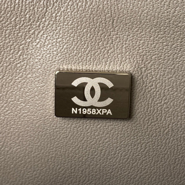 Medium Classic Flap Bag 23cm Brown Lambskin Silver Hardware