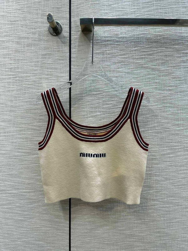 Miu Beige Tank Top and Skirt