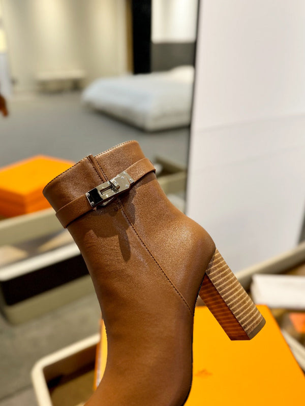 HM Saint Germain Ankle Boot 85mm Brown Cowhide 961645