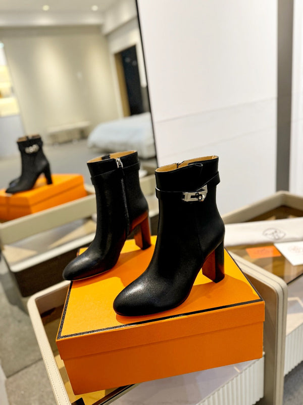 HM Saint Germain Ankle Boot 85mm Black Cowhide 961647