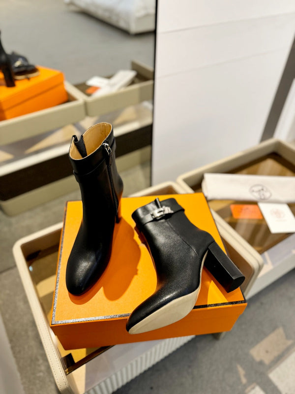 HM Saint Germain Ankle Boot 85mm Black Cowhide 961647