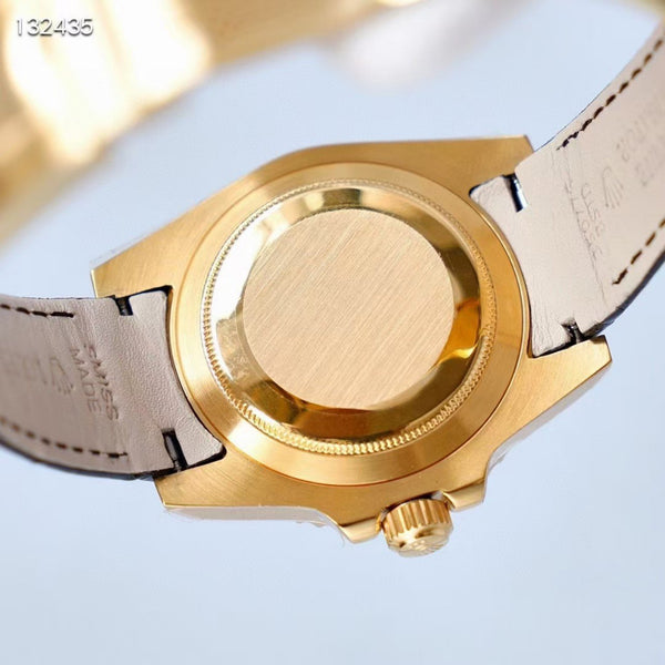 SUBMARINER DATE 41 GOLD CASE LEATHER STRAP