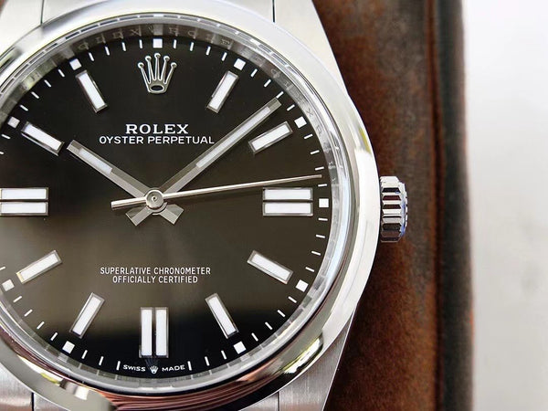 OYSTER PERPETUAL 41 STAINLESS STEEL BLACK DIAL