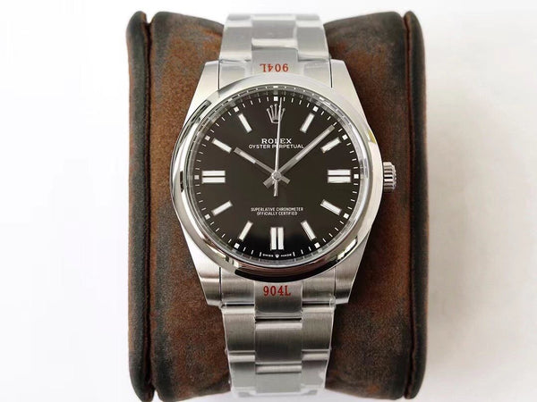 OYSTER PERPETUAL 41 STAINLESS STEEL BLACK DIAL